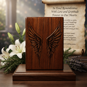 Wooden Cremation Urn Human Ashes <b>Memorial</b> Urn Brown Burial <b>Keepsake</b> <b>Box</b> Custom Size - Product Image 6