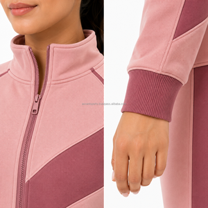 <b>Women's</b> Fitness Tracksuit Full Zip <b>Jacket</b> Jogger Set Premium Sportswear Custom Logo OEM ODM Manufacturer Wholesale Supplier - Product Image 4