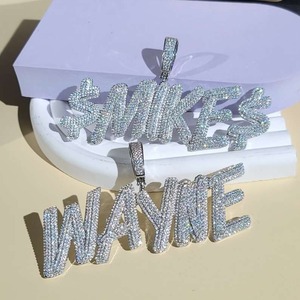 Custom Moissanite Diamond Fine Pendants Charms Personalized Cuban <b>Chain</b> 925 Silver Luxury Hip Hop Custom <b>Name</b> Necklace - Product Image 5