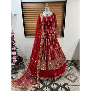 Vestidos de fiesta elegantes de diseñador vestidos de noche con fondo y vestido elegante Dupatta - Product Image 5