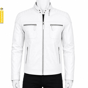 SAMAVIA <b>Men's</b> PU <b>Leather</b> <b>Jacket</b> Fashion Biker Autumn Quick Dry Breathable Stand Collar Cotton Lining OEM ODM Wholesale - Product Image 5