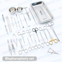 DAVICON ENTERPRISES Kit d'instruments de chirurgie des paupières en acier inoxydable allemand de qualité supérieure pour blepharoplastie, en plastique, pour chirurgie esthétique, tungstène