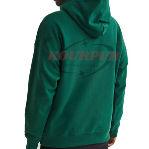 เสื้อฮู้ดดี้ผู้ชายสีเขียว ผ้าฝ้าย 100% เฟรนช์เทอร์รี่ สไตล์ลำลอง มีกระเป๋า ทรงโอเวอร์ไซส์ เหมาะสำหรับใส่ในฤดูใบไม้ร่วง - Product Image 2