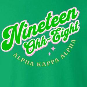 Sweat-shirt à col rond graphique vert Nineteen Oh Eight, manches longues, poignets côtelés, décontracté, en polaire pour femme, style streetwear tendance - Product Image 6