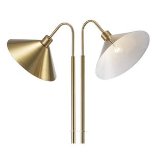 Lampe de sol design haut de gamme avec cadre doré et base en marbre pour intérieurs de luxe - Product Image 5