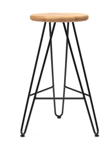 Tabouret de bar haut moderne et simple, chaise de bar élégante et durable avec structure en fer, idéal pour l'hôtellerie et les espaces de loisirs. - Product Image 2