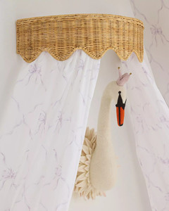 Elegante dosel de ratán con forma de onda, hecho a mano, decoración de pared de ratán festoneado para habitación infantil o dormitorio. - Product Image 2