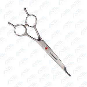 Polished Stainless Steel Animal Hair Cutting Shears with Double Finger Rest High Grade Pet Hair Grooming <b>Scissor</b> - Product Image 2