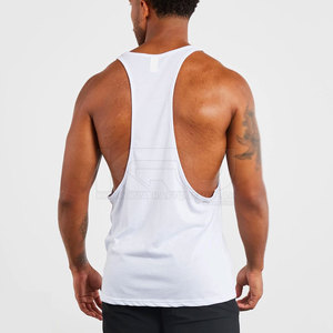 High Quality Plain Solid Color Men <b>Stringer</b> Tank Relaxed Fit Sleeveless <b>Vest</b> For Fitness Training Casual Home And Street Wear - Product Image 2