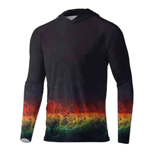 Chemises de pêche personnalisées sublimées, protection UV, légères, manches longues, polyester, imperméables, t-shirts pour hommes - Product Image 1