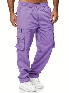 Pantalon cargo de jogging décontracté pour homme, taille haute, en toile, séchage rapide, taille élastique, coupe droite – Nouvelle collection hiver, vente flash - Product Image 1