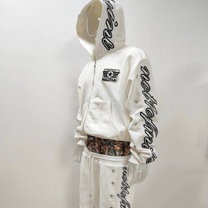 Conjuntos de Dos Piezas de Alta Calidad, Sudaderas con Capucha Unisex para Invierno, de Poliéster/Algodón, Color Sólido, Casuales, con Logotipo Personalizado - Product Image 1