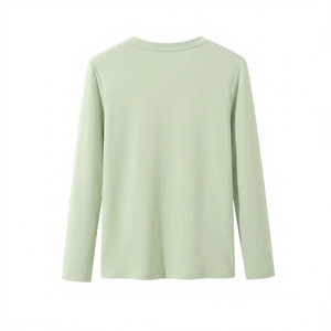Men's Long Sleeve O Neck Solid Color Knitted Casual <b>T</b> <b>Shirt</b> Regular Fit Light <b>Green</b> Men's <b>T</b>-<b>Shirts</b> - Product Image 2