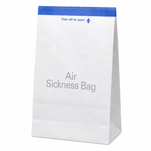 Air Sickness Bag <b>Biodegradable</b> Eco-Friendly Kraft <b>Paper</b> Twisted Handles Offset Printing Self Adhesive Seal Disposable Standard - Product Image 5
