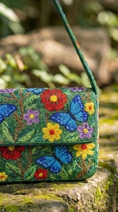Bolsos de Mano Bordados con Cuentas, Hechos a Mano con Decoración de Cuentas de Semillas, Bolsos de Lino Hechos a Mano, Impermeables y Ecológicos para Mujer - Product Image 5
