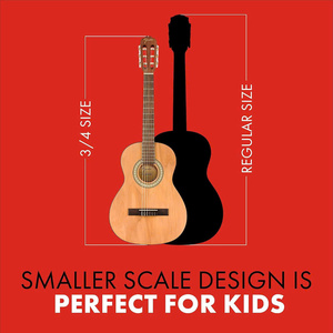 Guitarra Acústica para Principiantes FA-25N, Tamaño 3/4, con Cuerdas de Nailon, Diseño Fácil de Tocar para Niños y 2 Años de Garantía - Product Image 3