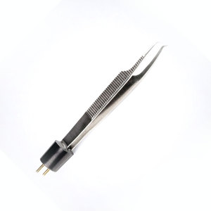 Pinces bipolaires McPherson angulées non isolées 10,2 cm avec pointe de 0,5 mm, instrument chirurgical de style McPherson isolé - Product Image 1