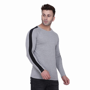 Camiseta Básica de Manga Larga para Hombre OEM, Camiseta Casual con Cuello Redondo y Estampado Personalizado, Camiseta de Corte Regular, Camiseta para Gimnasio - Product Image 4