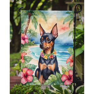 Luau <b>Garden</b> <b>Flag</b> for Miniature Pinscher Multicolor Artwork for Patio Flower Beds Miniaturized Mailbox Decorative <b>Flag</b> Banner - Product Image 3