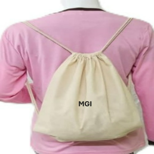 Eco Friendly Cotton <b>Drawstring</b> <b>Backpack</b> Canvas String Bag Custom Logo Gym Travel <b>Backpack</b> - Product Image 1