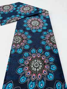 Tela de algodón con estampado de cera Africana Grand Super Gold Glitter de alta calidad para sastrería de ropa de moda y diseños personalizados - Product Image 6