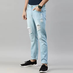 Bulk Quantity New Stylish Fashionable <b>Men</b> Denim <b>Jeans</b> Pant Premium Quality Distressed <b>Ripped</b> <b>Men</b> Denim <b>Jeans</b> Pant Breathable - Product Image 4