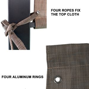 Copertura parasole permeabile in HDPE marrone 13 'X 7.7' con occhielli per Pergola Gazebo o padiglione - Product Image 4