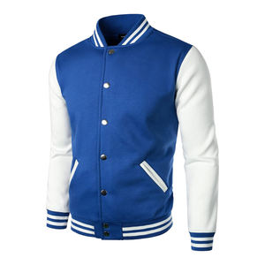 Veste universitaire pour homme surdimensionnée à col montant, avec logo brodé sur le devant, impression personnalisée 2023, style streetwear, OEM, 100% coton - Product Image 5
