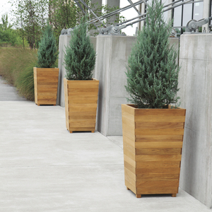 Maceta de Madera de Teca Indonesia Premium para Exteriores, Maceta Cuadrada Grande para Jardín, para Hoteles, Restaurantes y Paisajismo de Áreas Públicas - Product Image 3
