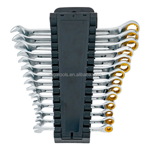 High <b>Torque</b> Ratcheting Combination Wrench Anti Slip Extra Long <b>Set</b> - Product Image 1