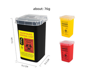 Desktop Sharp Waste Container Needle Disposal Box for Tattoo Needles Syringe and Glass Bottles - Product Image 6