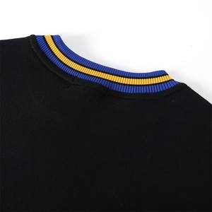 Customized Sigma <b>Black</b> University Crewneck <b>Sweatshirt</b> Gold &Blue Stripe Unisex Plaid Knitted Fraternity Sorority Wholesale Order - Product Image 5