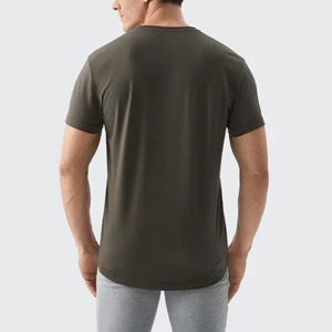 T-shirt pour homme à col rond, tissu doux au toucher, manches courtes, style décontracté, respirant, vêtement d'été essentiel - Product Image 2