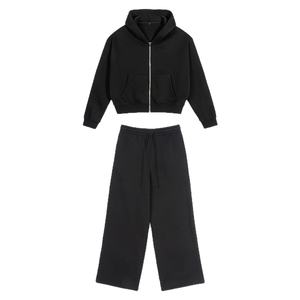 Conjunto de Sudadera con Capucha para Hombre, Estilo Deportivo Americano, de Invierno, Mezcla de Algodón, Forro Polar, 350 GSM, Color Sólido, Holgado e Informal - Product Image 1