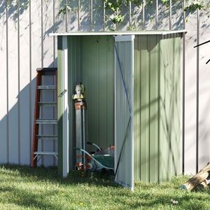 Green 5 X 3 Metal Outdoor Storage Shed Garden Tool House Cabinet for Effective Organization - Product Image 1