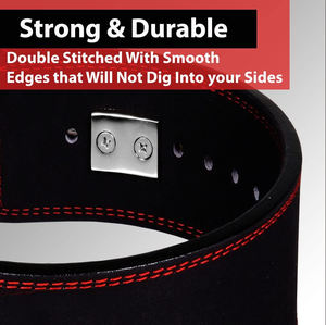 Cinturón de levantamiento de pesas de cuero de vaca de 10 mm de grosor con hebilla de palanca para soporte de espalda, ideal para dips, dominadas y sentadillas, venta al por mayor y envío directo. - Product Image 4