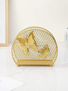 Haute qualité personnalisé en gros fait à la main élégant porte-serviettes en métal doré dessus de table en aluminium porte-serviettes décoratifs - Product Image 4