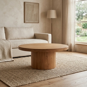 New Luxury Modern Minimalist <b>Round</b> <b>Dining</b> <b>Table</b> <b>Set</b> Natural Wooden Slats Top Thick Durable Eco-Friendly Hotel Use - Product Image 2