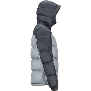 Vestes matelassées pour hommes en gris uni, mode personnalisée, tissu 100% polyester de haute qualité, chaudes et épaisses pour l'hiver - Product Image 3