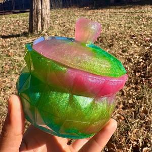 Caja de Joyería de Resina Floral Hecha a Mano de Lujo, Organizador Decorativo para Guardar Objetos Pequeños, Contenedor de Joyería de Resina Personalizado para Regalo - Product Image 1