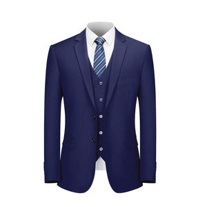 Uniforme de Oficina Corporativo de Tres Piezas para Hombre, Color Azul Marino, Transpirable, con Chaleco y Corbata, para Vestimenta Formal - Product Image 2