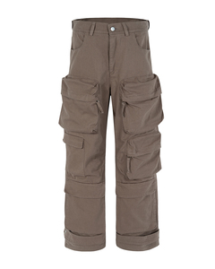 Pantalon en toile robuste pour hommes, vêtements de travail professionnels, pantalon utilitaire, poches multifonctions pour outils, coutures triples renforcées - Product Image 6