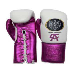 ถุงมือชกมวยแบบผูกเชือก No Boxing No Life สำหรับฝึกซ้อมและต่อสู้ ถุงมือชกมวยสีทอง ชุดชกมวย ถุงมือชกมวยหนังวัว - Product Image 6