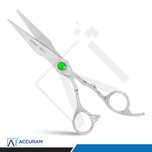 Tijeras de Barbero Profesionales Accuram con Mango de Dragón, Cuchilla de Afeitar, Reutilizables, de Acero Inoxidable, para Peluquería - Product Image 1