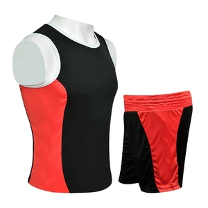 Oem Boxing Uniform Set Custom Printed Fight Jersey and Shorts Athletic Wear for Professional Training - Product Image 3