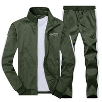Conjunto Deportivo de Invierno para Hombre, Casual, Lavado, Sólido, Transpirable, de Secado Rápido, Ecológico, de Peso Medio, con Sudadera y Pantalones, a la Moda