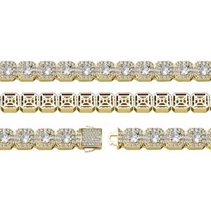 Hip Hop Iced Out Zircon Tennis <b>Chain</b> Necklace <b>Gold</b> <b>Plated</b> Brass Link <b>Chain</b> for <b>Men</b> and Women Party Jewelry - Product Image 3