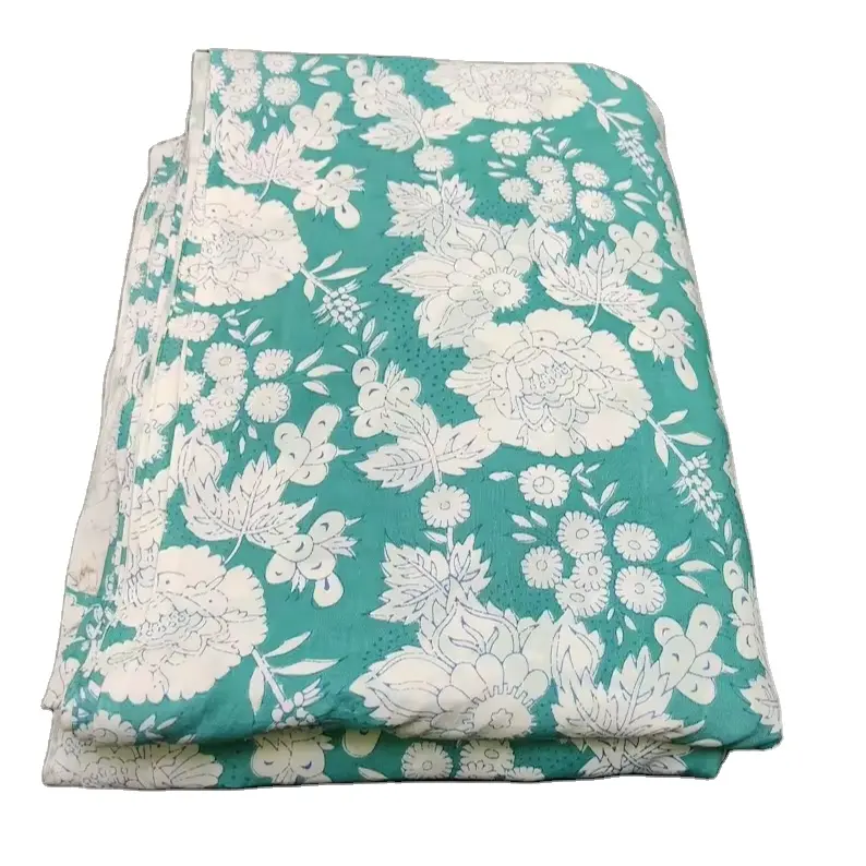 Blumendesign weiches Baumwollstoff indischer Handblockdruck indische handgemachte Bekleidung Stoff Sommerkleidung Stoff Hof