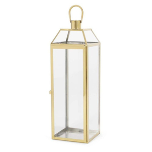 Farol Decorativo de Metal y Vidrio para el Hogar, Acabado Plateado, para Decoración de Mesa en Bodas y Navidad, Farol Colgante - Product Image 2