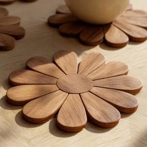 Premium Quality Classic Handmade Eco-Friendly Wooden <b>Coasters</b> Set for Home Kitchen Durable <b>Drink</b> <b>Coasters</b> at Factory Price - Product Image 6
